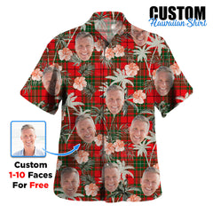 Clan MacAulay Modern Tartan Custom Face Hawaiian Shirt – Unisex Gift for Family Members, Summer Party NA95 MacAulay Modern Tartan Tartan Hawaii Shirt