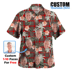 Clan MacBain Tartan Custom Face Hawaiian Shirt – Unisex Gift for Family Members, Summer Party NT69 MacBain Tartan Tartan Hawaii Shirt