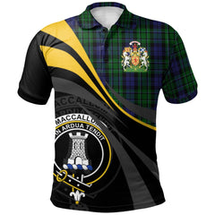 Clan MacCallum Tartan Polo Shirt - Royal Coat Of Arms Style OC34 MacCallum Tartan Tartan Polo