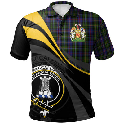Clan MacCallum (Malcolm) 03 Tartan Polo Shirt - Royal Coat Of Arms Style