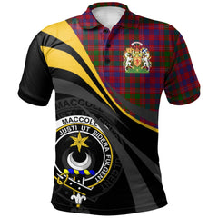 Clan MacColl Hunting Tartan Polo Shirt - Royal Coat Of Arms Style VZ28 MacColl Hunting Tartan Tartan Polo