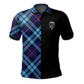 Clan MacCorquodale Tartan Polo Shirt Half of Me - Cross Style QV56 MacCorquodale Tartan Tartan Polo