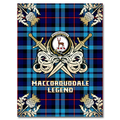 Clan MacCorquodale Tartan Gold Courage Symbol Blanket WU56 Clan MacCorquodale Tartan Today