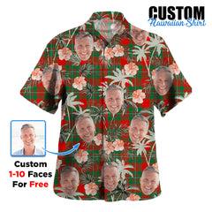 Clan MacCorquodale Tartan Custom Face Hawaiian Shirt – Unisex Gift for Family Members, Summer Party UV19 MacCorquodale Tartan Tartan Hawaii Shirt