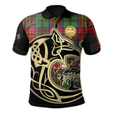 Clan MacCulloch Tartan Polo Shirt Viking Wolf AV64 MacCulloch Tartan Tartan Polo