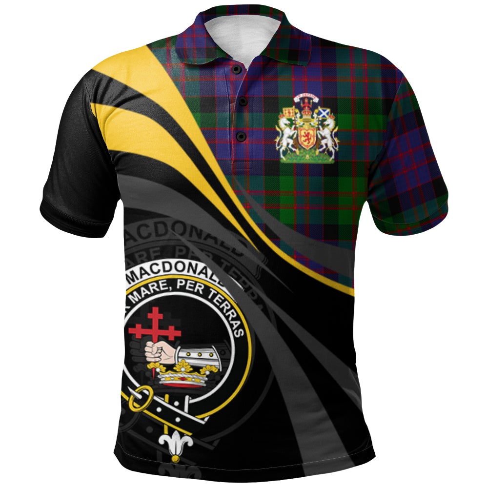 Clan MacDonald Tartan Polo Shirt - Royal Coat Of Arms Style NZ33 MacDonald Tartan Tartan Polo