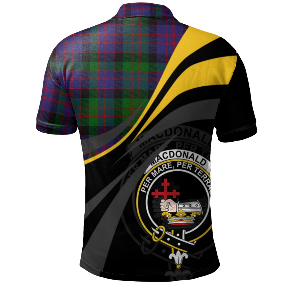 Clan MacDonald Tartan Polo Shirt - Royal Coat Of Arms Style NZ33 MacDonald Tartan Tartan Polo