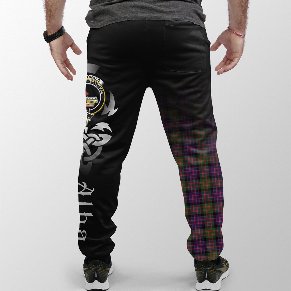 Clan MacDonald Modern Tartan Crest Jogger Sweatpants Alba Celtic Style RG64 Clan MacDonald Tartan Today