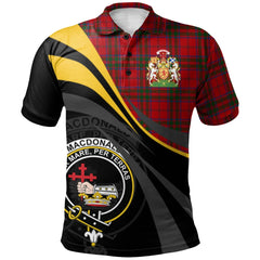 Clan MacDonald 02 Tartan Polo Shirt - Royal Coat Of Arms Style GQ47 MacDonald 02 Tartan Tartan Polo