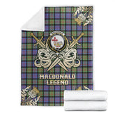 Clan MacDonald Ancient Tartan Gold Courage Symbol Blanket QX64 Clan MacDonald Tartan Today