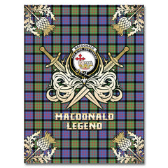 Clan MacDonald Ancient Tartan Gold Courage Symbol Blanket AX34 Clan MacDonald Tartan Today