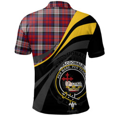 Clan MacDonald Dress Irish Tartan Polo Shirt - Royal Coat Of Arms Style ZG14 MacDonald Dress Irish Tartan Tartan Polo