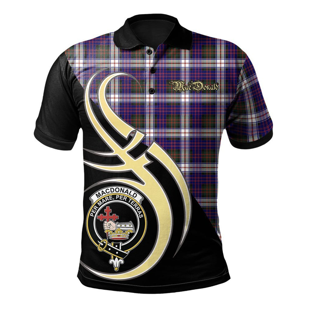 Clan MacDonald Dress Modern Tartan Polo Shirt - Believe In Me Style MG92 MacDonald Dress Modern Tartan Tartan Polo