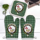 Clan MacDonald Lord Of The Isles Hunting Tartan Crest Oven Mitt And Pot Holder (2 Oven Mitts + 1 Pot Holder) GU33 Clan MacDonald Tartan Today