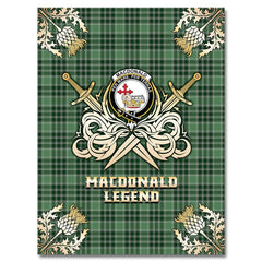 Clan MacDonald Lord of the Isles Hunting Tartan Gold Courage Symbol Blanket UO97 Clan MacDonald Tartan Today