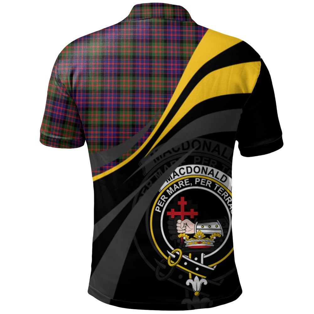Clan MacDonald Modern Tartan Polo Shirt - Royal Coat Of Arms Style FS55 MacDonald Modern Tartan Tartan Polo