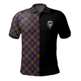 Clan MacDonald Modern Tartan Polo Shirt Half of Me - Cross Style GR14 MacDonald Modern Tartan Tartan Polo