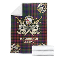 Clan MacDonald Modern Tartan Gold Courage Symbol Blanket WA98 Clan MacDonald Tartan Today