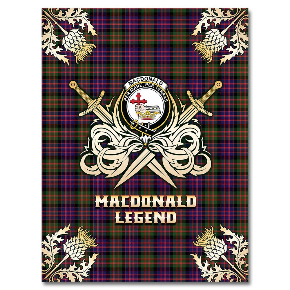 Clan MacDonald Modern Tartan Gold Courage Symbol Blanket WA98 Clan MacDonald Tartan Today