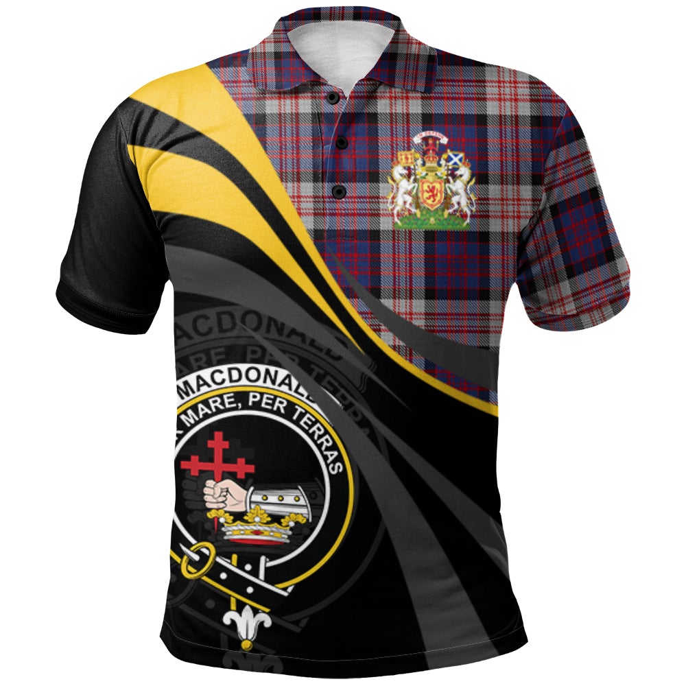 Clan MacDonald Pattern of Plaids Tartan Polo Shirt - Royal Coat Of Arms Style YD27 MacDonald Pattern of Plaids Tartan Tartan Polo