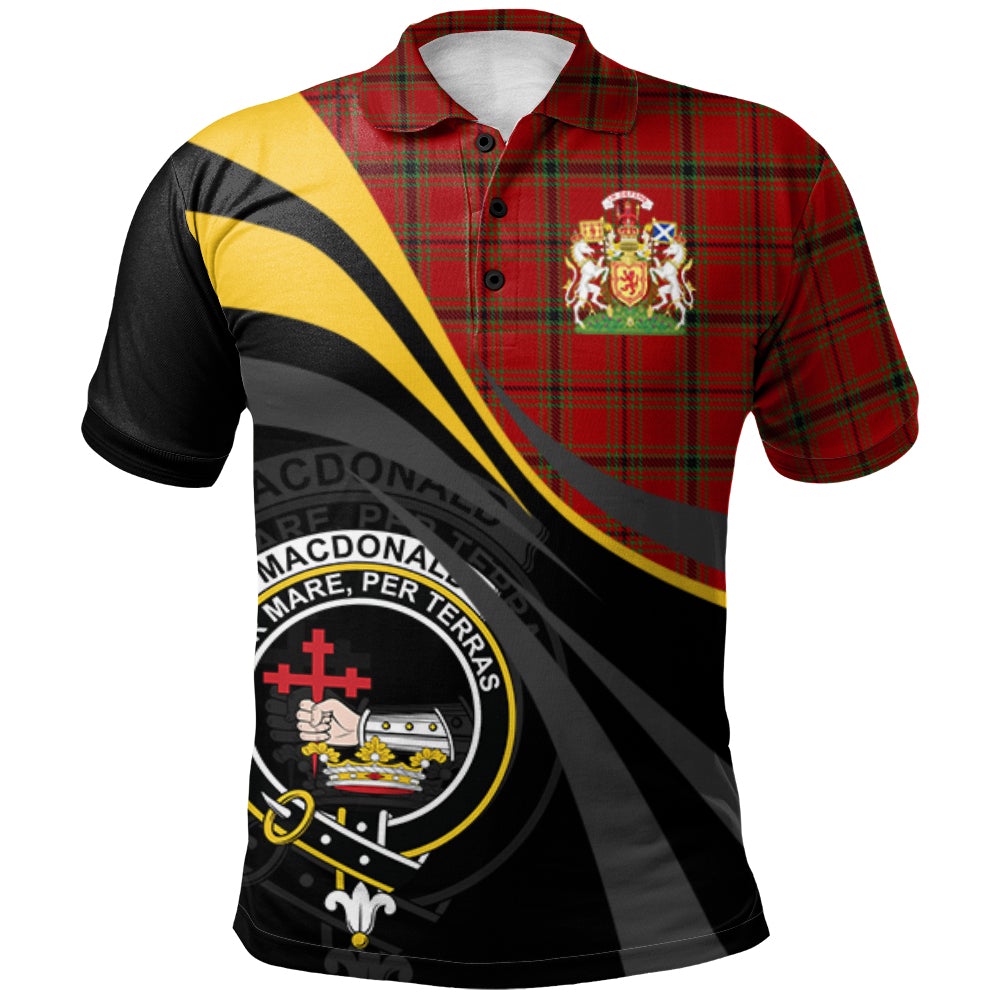 Clan MacDonald of Belfinlay Tartan Polo Shirt - Royal Coat Of Arms Style YB32 MacDonald of Belfinlay Tartan Tartan Polo