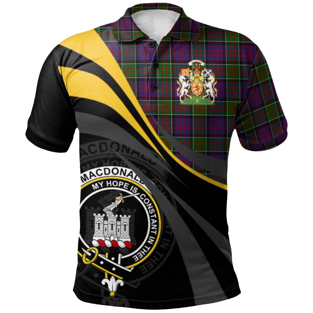Clan MacDonald of Clanranald Tartan Polo Shirt - Royal Coat Of Arms Style CZ74 MacDonald of Tartanranald Tartan Tartan Polo