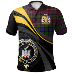 Clan MacDonald of Clanranald Tartan Polo Shirt - Royal Coat Of Arms Style CZ74 MacDonald of Tartanranald Tartan Tartan Polo