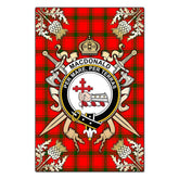 Clan MacDonald of Sleat Tartan Crest Black Garden Flag - Gold Thistle VH16 Clan MacDonald of Sleat Tartan Today