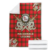 Clan MacDonald of Sleat Tartan Gold Courage Symbol Blanket AN51 Clan MacDonald of Sleat Tartan Today