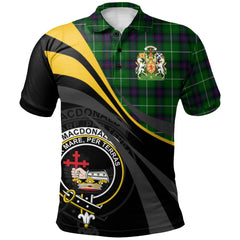 Clan MacDonald of The Isles Tartan Polo Shirt - Royal Coat Of Arms Style BS67 MacDonald of The Isles Tartan Tartan Polo