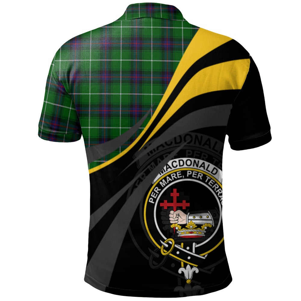 Clan MacDonald of The Isles Tartan Polo Shirt - Royal Coat Of Arms Style BS67 MacDonald of The Isles Tartan Tartan Polo