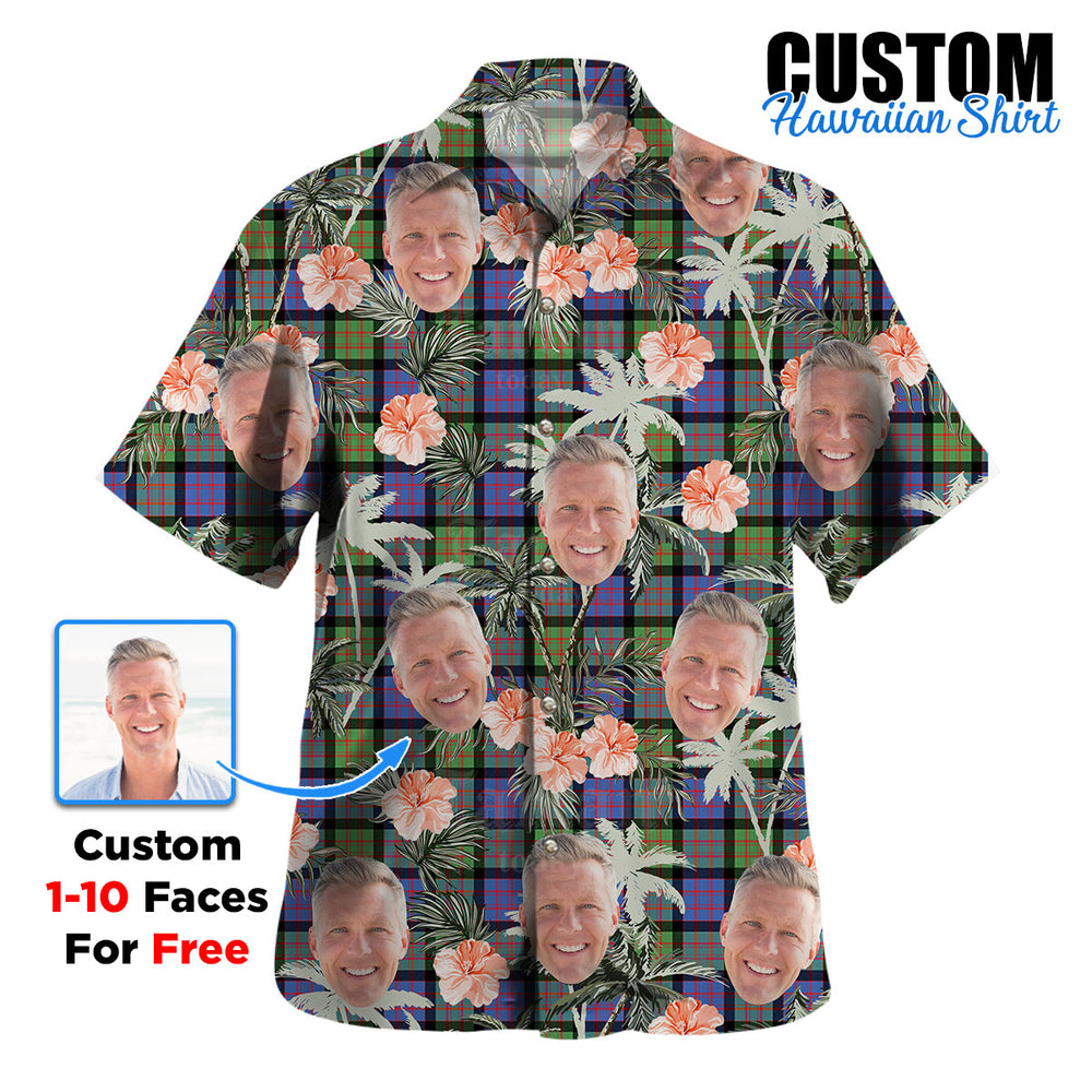 Clan MacDonald Ancient Tartan Custom Face Hawaiian Shirt – Unisex Gift for Family Members, Summer Party QB99 MacDonald Ancient Tartan Tartan Hawaii Shirt