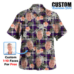 Clan MacDonald Dress Modern Tartan Custom Face Hawaiian Shirt – Unisex Gift for Family Members, Summer Party GB86 MacDonald Dress Modern Tartan Tartan Hawaii Shirt