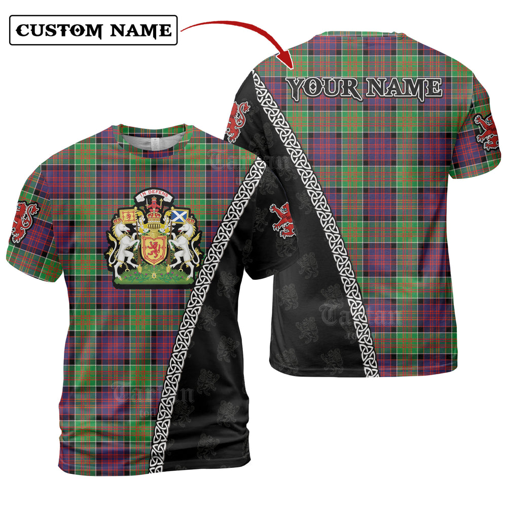 MacDonald of Clanranald Tartan Shirt with Scotland Coat of Arms & Custom Name LI55