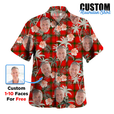 Clan MacDonald of Sleat Tartan Custom Face Hawaiian Shirt – Unisex Gift for Family Members, Summer Party