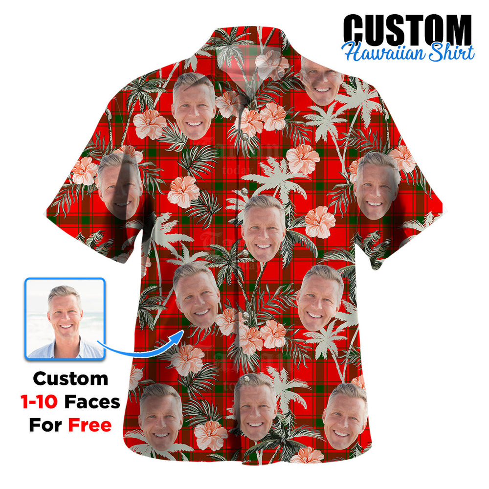 Clan MacDonald of Sleat Tartan Custom Face Hawaiian Shirt – Unisex Gift for Family Members, Summer Party ET79 MacDonald of Sleat Tartan Tartan Hawaii Shirt