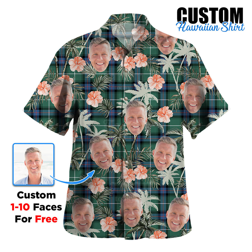 Clan MacDonald of the Isles Hunting Ancient Tartan Custom Face Hawaiian Shirt – Unisex Gift for Family Members, Summer Party ZT65 MacDonald of the Isles Hunting Ancient Tartan Tartan Hawaii Shirt