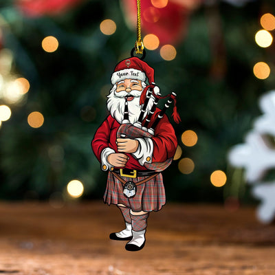 Personalized Clan MacDonald of Boisdale (Donald Boisdale) Weathered Clan Crest Tartan Santa Ornament – Custom Acrylic Christmas Decoration IM42