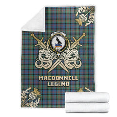 Clan MacDonnell of Glengarry Ancient Tartan Gold Courage Symbol Blanket NO17 Clan Glen Tartan Today