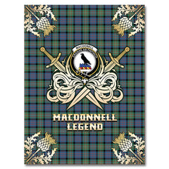 Clan MacDonnell of Glengarry Ancient Tartan Gold Courage Symbol Blanket NO17 Clan Glen Tartan Today