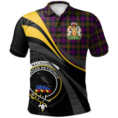 Clan MacDonnell of Glengarry Modern Tartan Polo Shirt - Royal Coat Of Arms Style RI87 MacDonnell of Glengarry Modern Tartan Tartan Polo