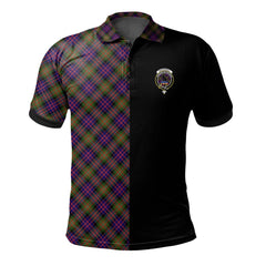 Clan MacDonnell of Glengarry Modern Tartan Polo Shirt Half of Me - Cross Style CZ60 MacDonnell of Glengarry Modern Tartan Tartan Polo