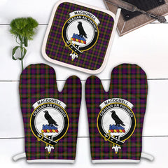 Clan MacDonnell Of Glengarry Modern Tartan Crest Oven Mitt And Pot Holder (2 Oven Mitts + 1 Pot Holder) DC25 Clan Glen Tartan Today