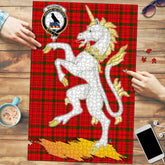 Clan MacDonnell of Keppoch Modern Tartan Crest Unicorn Scotland Jigsaw Puzzles Gift For Family WP31 Clan MacDonnell of Keppoch Tartan Today
