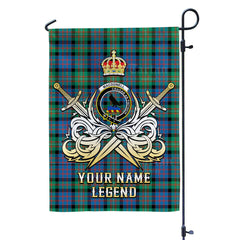 Custom Name Clan MacDonnell of Glengarry Ancient Tartan Garden Flag with Clan Crest and the Golden Sword of Courageous Legacy PD81