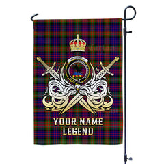 Custom Name Clan MacDonnell of Glengarry Modern Tartan Garden Flag with Clan Crest and the Golden Sword of Courageous Legacy SB48