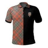 Clan MacDougall Ancient Tartan Polo Shirt Half of Me - Cross Style RK51 MacDougall Ancient Tartan Tartan Polo