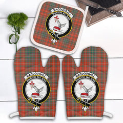 Clan MacDougall Ancient Tartan Crest Oven Mitt And Pot Holder (2 Oven Mitts + 1 Pot Holder) HQ99 Clan MacDougall Tartan Today