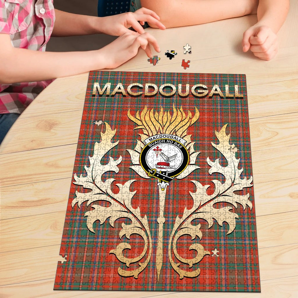 Clan MacDougall Ancient Tartan Crest Thistle Jigsaw Puzzles Gift For Family BI82 Clan MacDougall Tartan Today