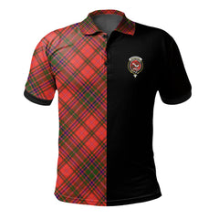 Clan MacDougall Modern Tartan Polo Shirt Half of Me - Cross Style CB63 MacDougall Modern Tartan Tartan Polo